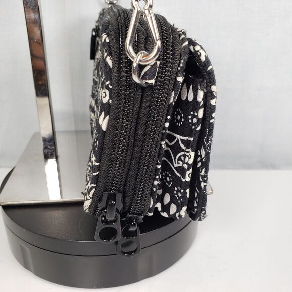 Vera Bradley All in One Crossbody Bag Black Bandana Medallion - Picture 9 of 16